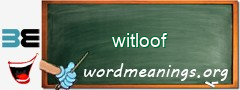 WordMeaning blackboard for witloof